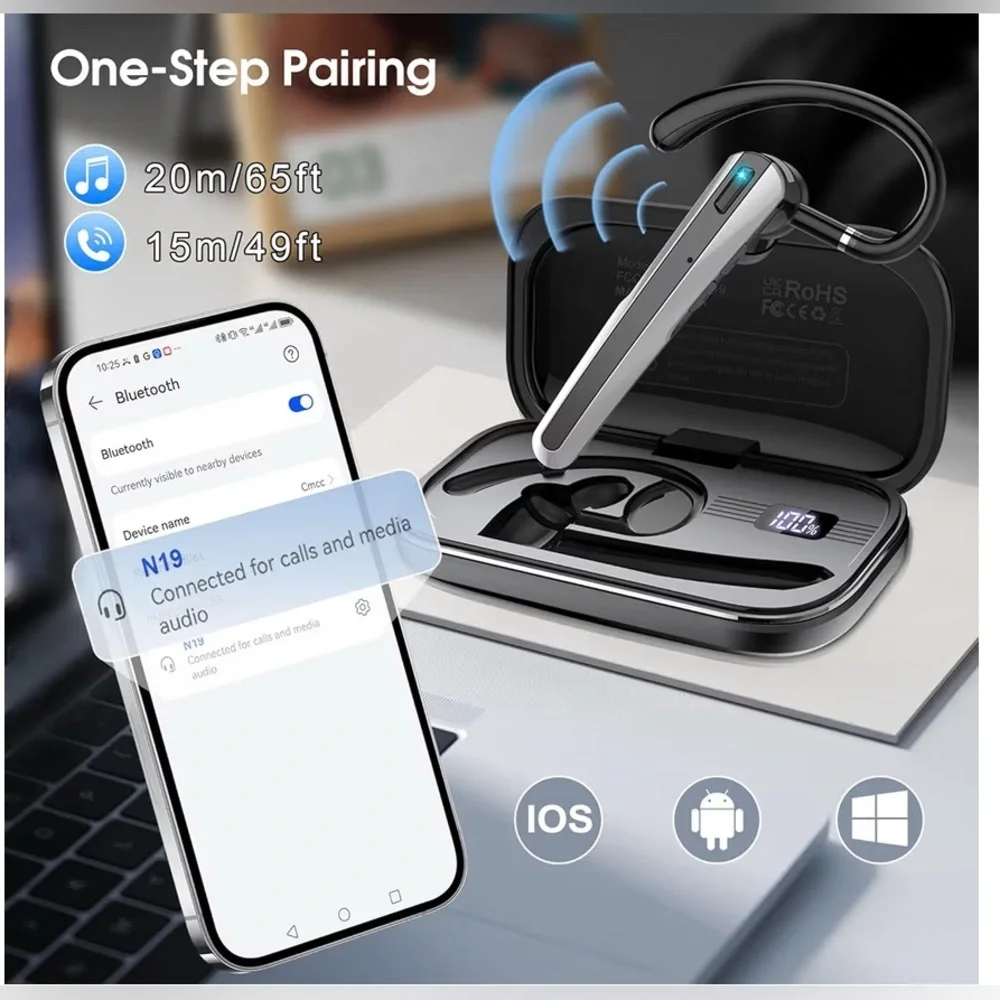 Wireless Bluetooth Headset - Black